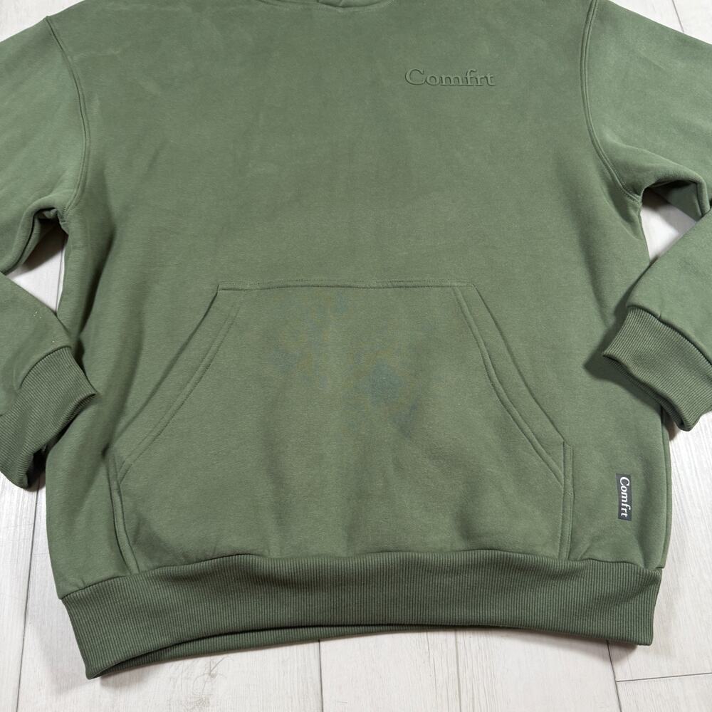 Comfrt Hoodie Adult Unisex Medium Green Pullover Oversized Soft - Picture 3 of 11